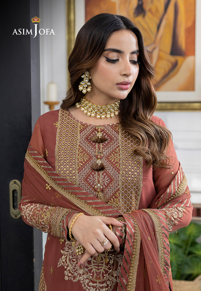 AJJM-13 EMBROIDERED GEORGETTE , ORGANZA 3 PCS