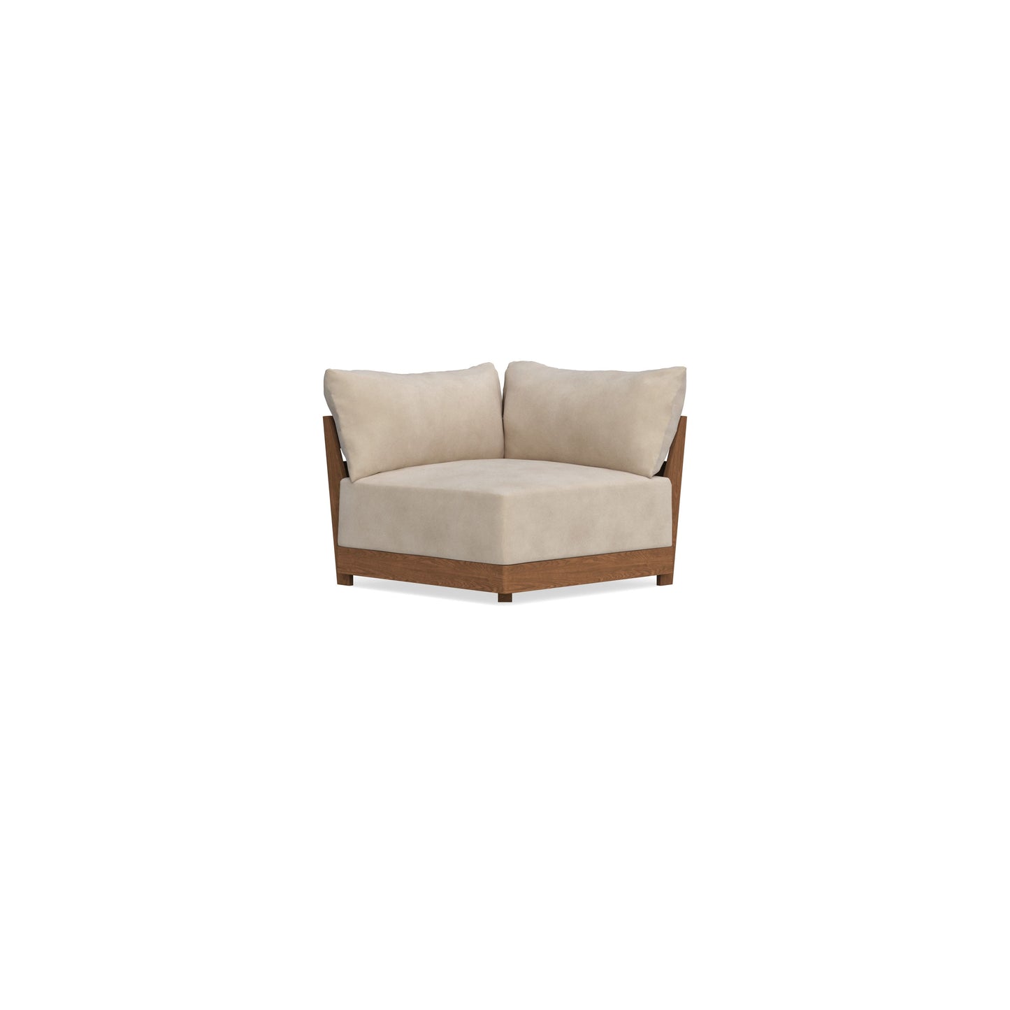 Modular Bondi Espresso Corner Chair in Oyster | Memory Foam Blend