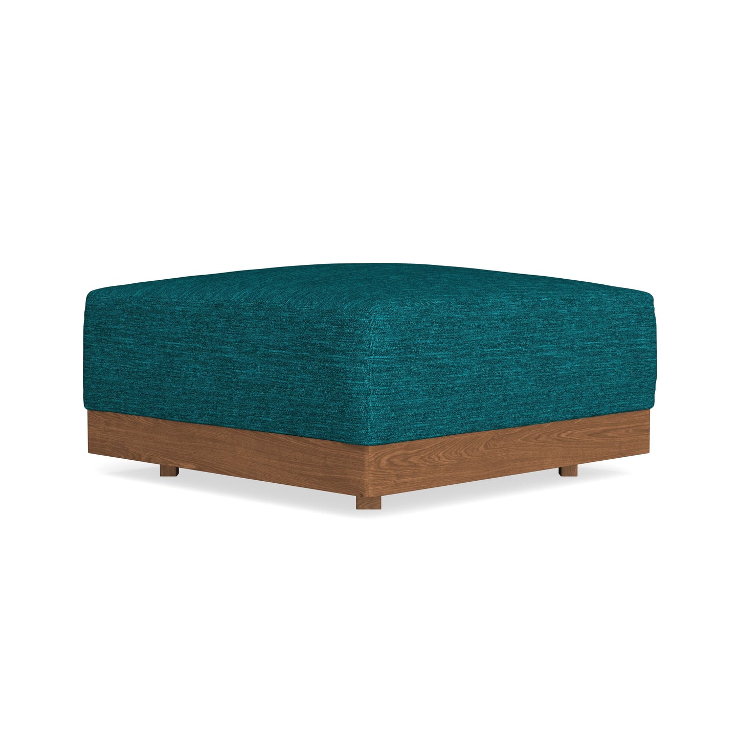 Modular Bondi Espresso Ottoman in Marine Teal | Memory Foam Blend