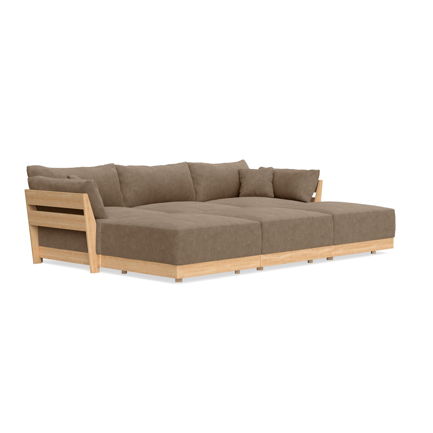 Slipcover Only - Modular Bondi 3-Seater Daybed Sofa Sectional in Coffee