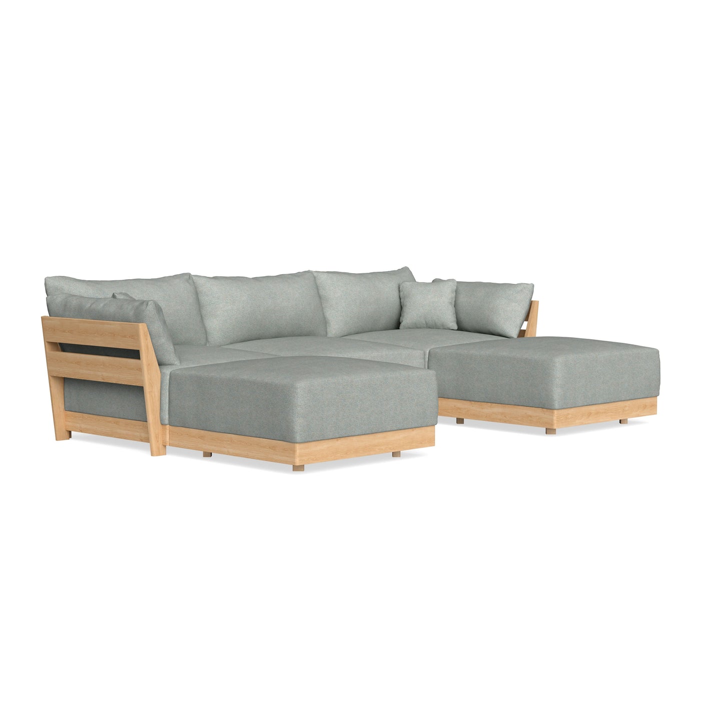 Modular Bondi Latte 3-Seater U-Sectional in Spa | Memory Foam Blend