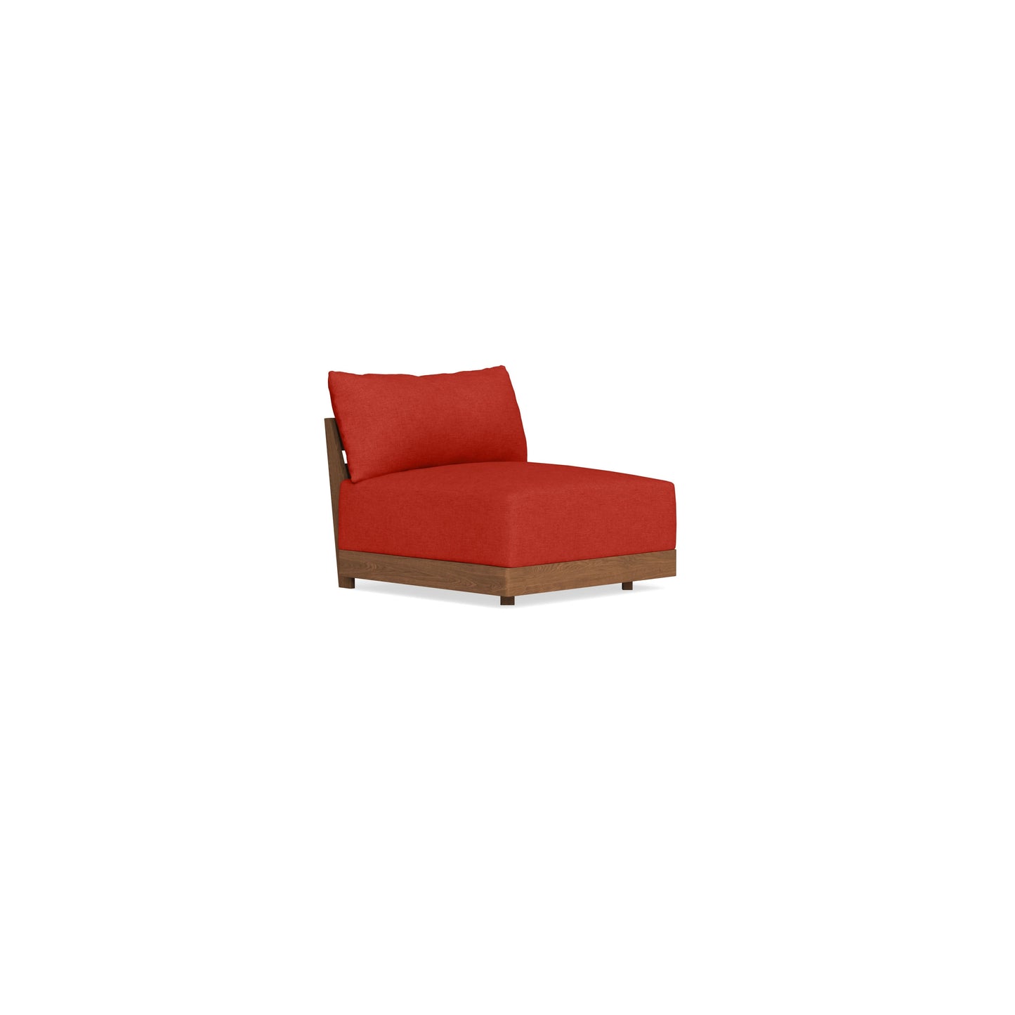Modular Bondi Espresso Armless Chair in Cayenne | Memory Foam Blend