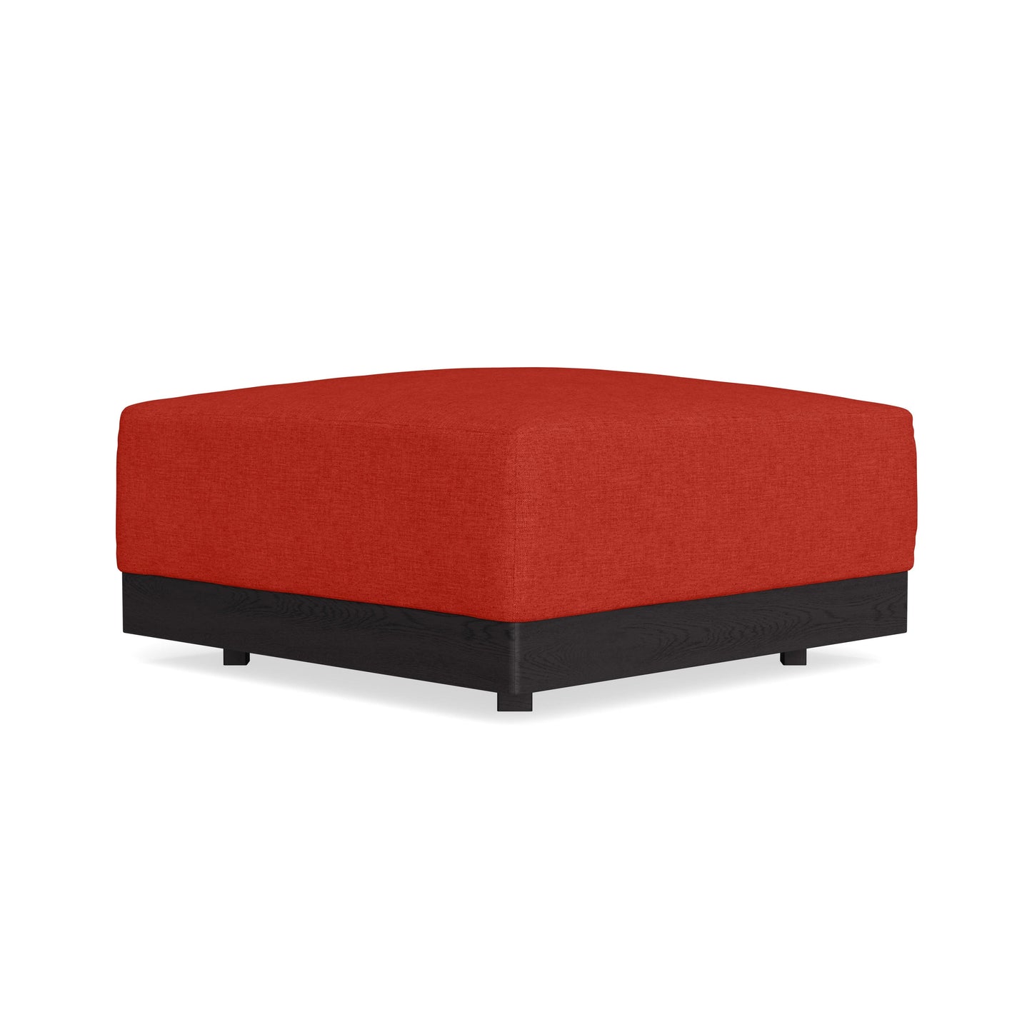 Modular Bondi Black Ottoman in Cayenne | Memory Foam Blend