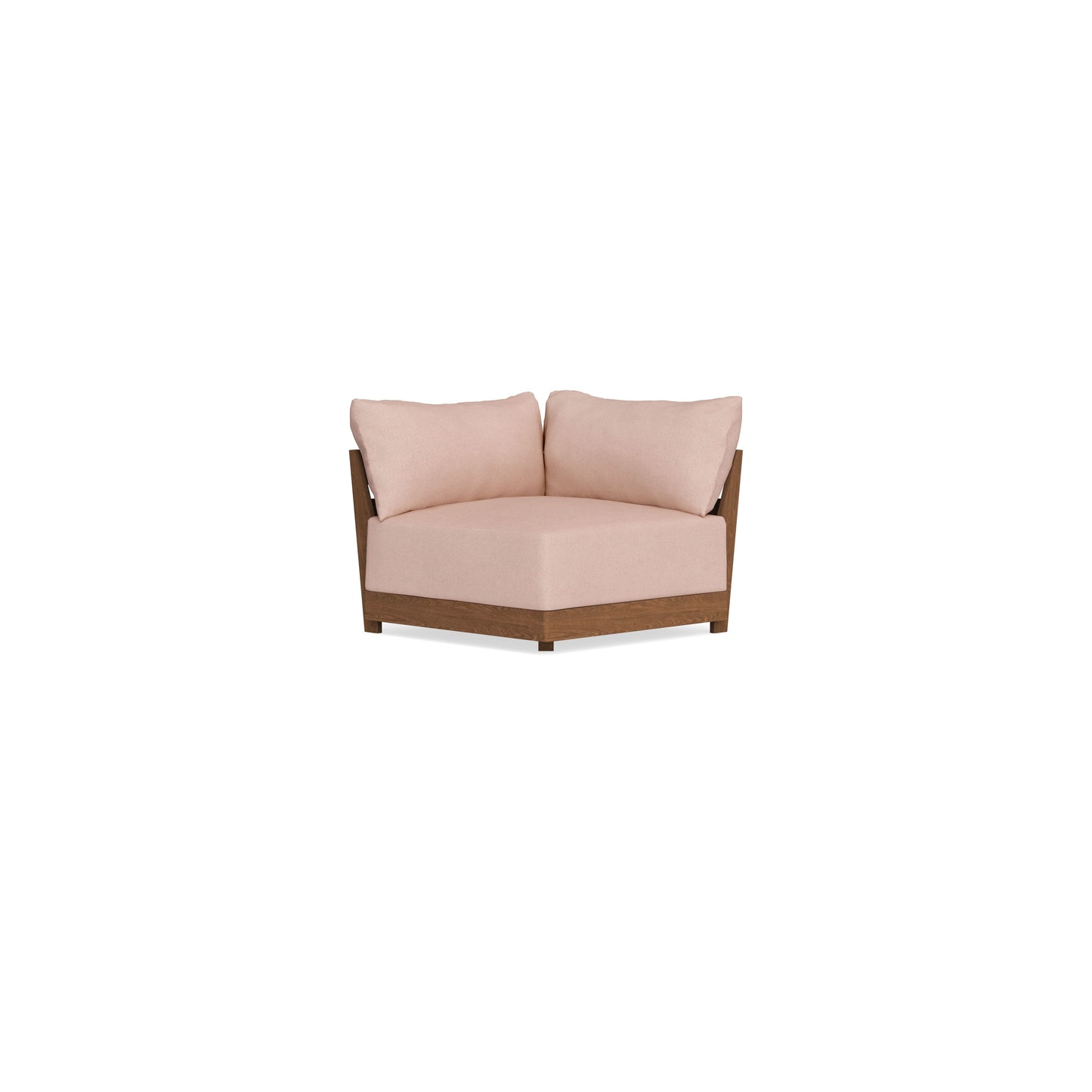 Modular Bondi Espresso Corner Chair in Rose Quartz | Memory Foam Blend