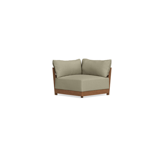 Modular Bondi Espresso Corner Chair in Cappuccino | Memory Foam Blend