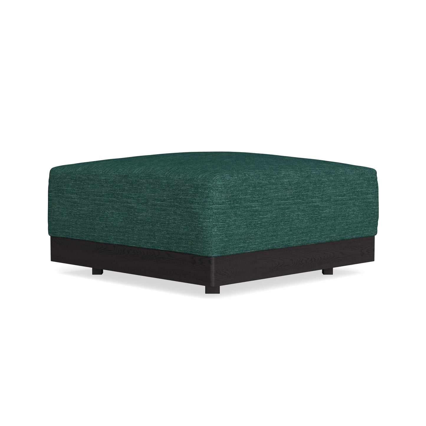 Modular Bondi Black Ottoman in Forest Green | Classic Blend