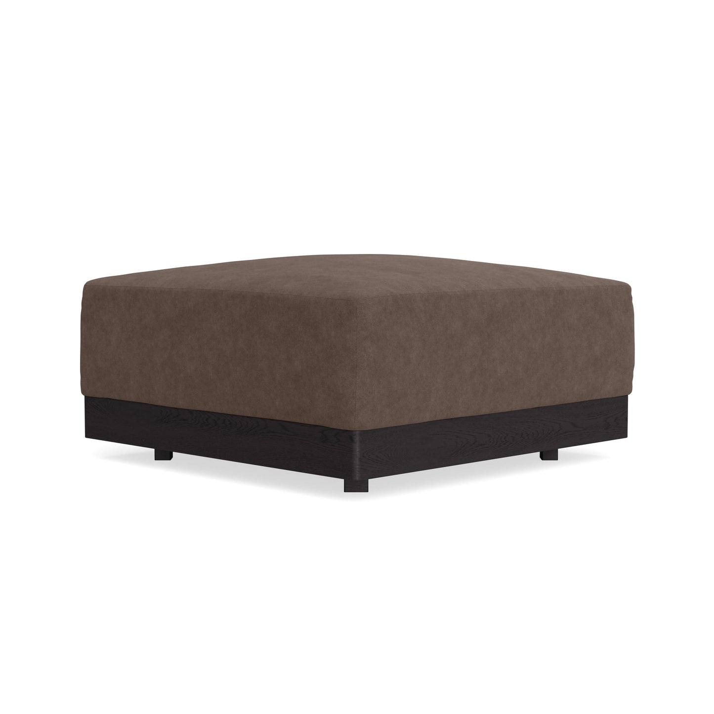 Modular Bondi Black Ottoman in Chocolate | Memory Foam Blend