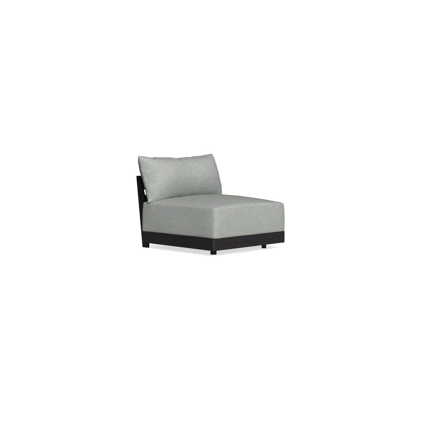 Modular Bondi Black Armless Chair in Spa | Classic Blend