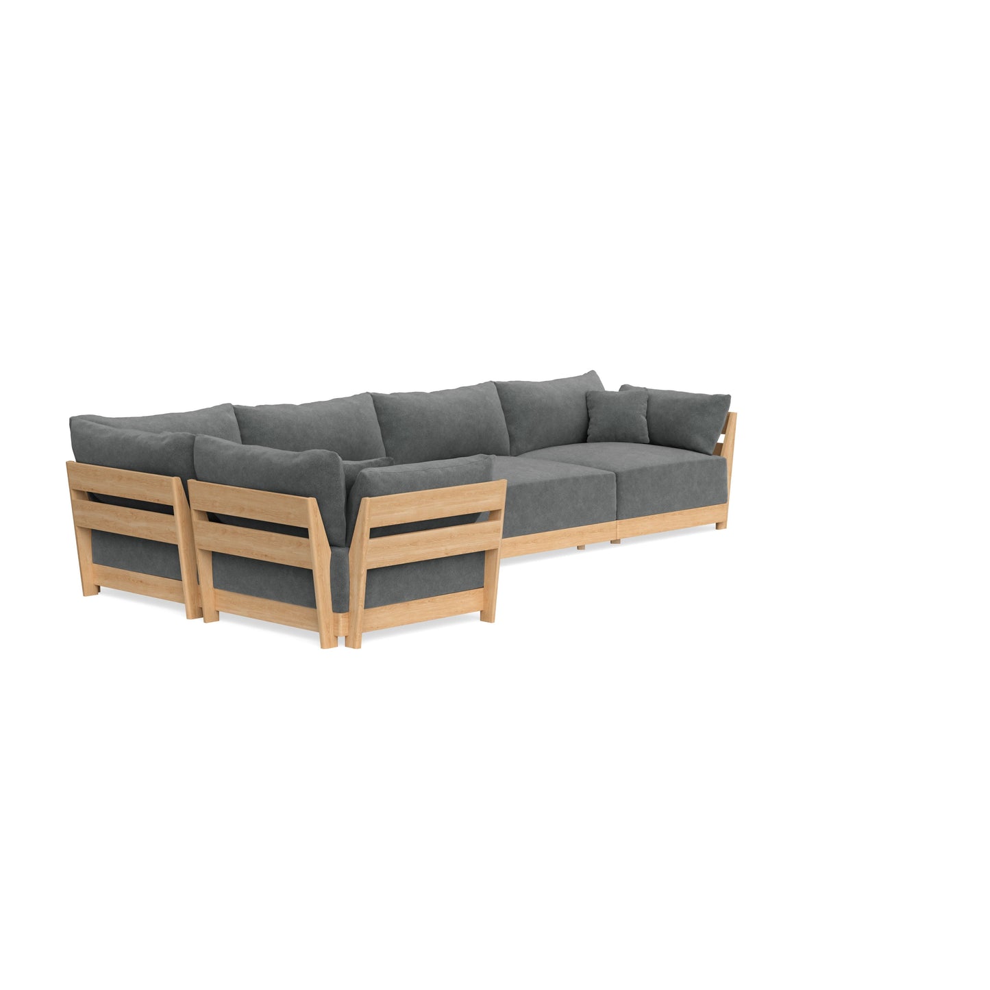 Slipcover Only - Modular Bondi 5-Seater L-Sectional in Chimney Gray