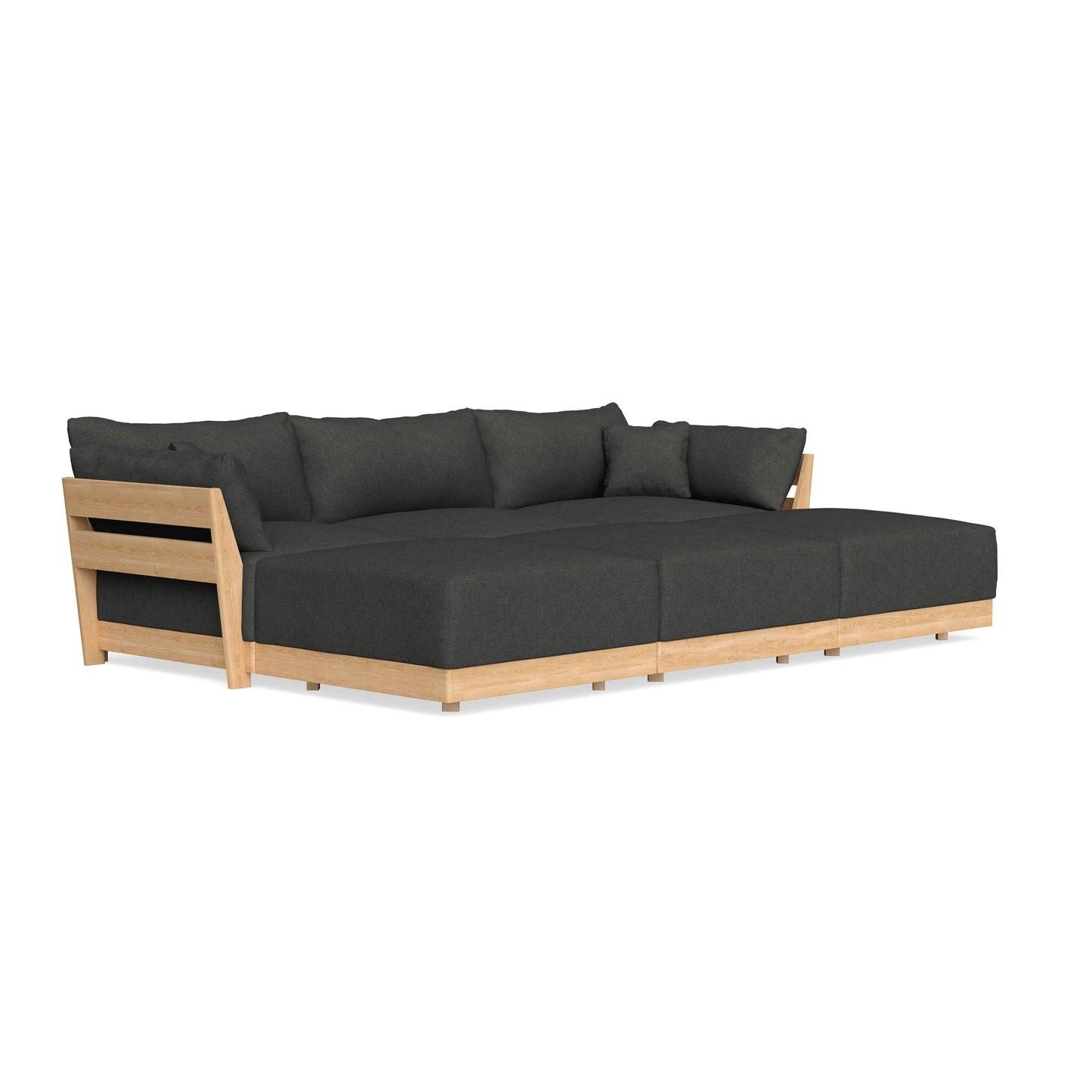 Slipcover Only - Modular Bondi 3-Seater Daybed Sofa Sectional in Raven Gray