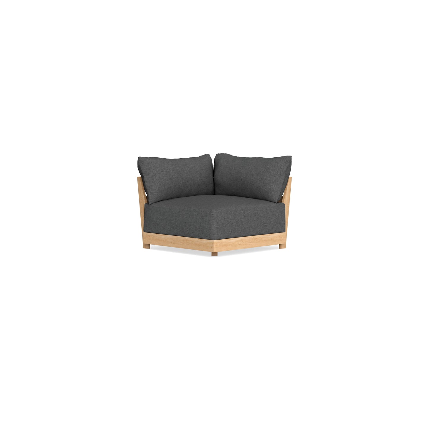 Modular Bondi Latte Corner Chair in Pebble | Memory Foam Blend