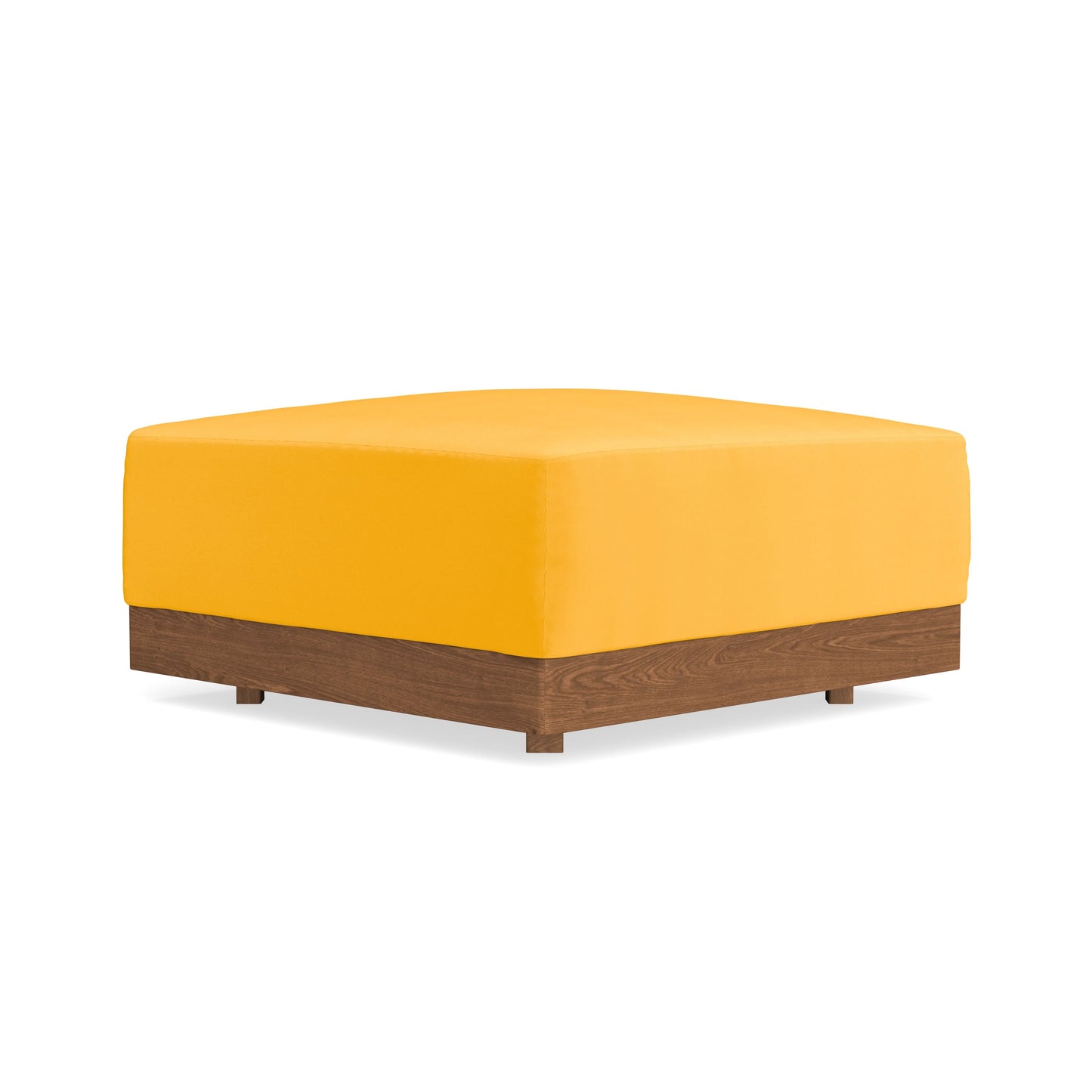 Modular Bondi Espresso Ottoman in Marigold | Memory Foam Blend