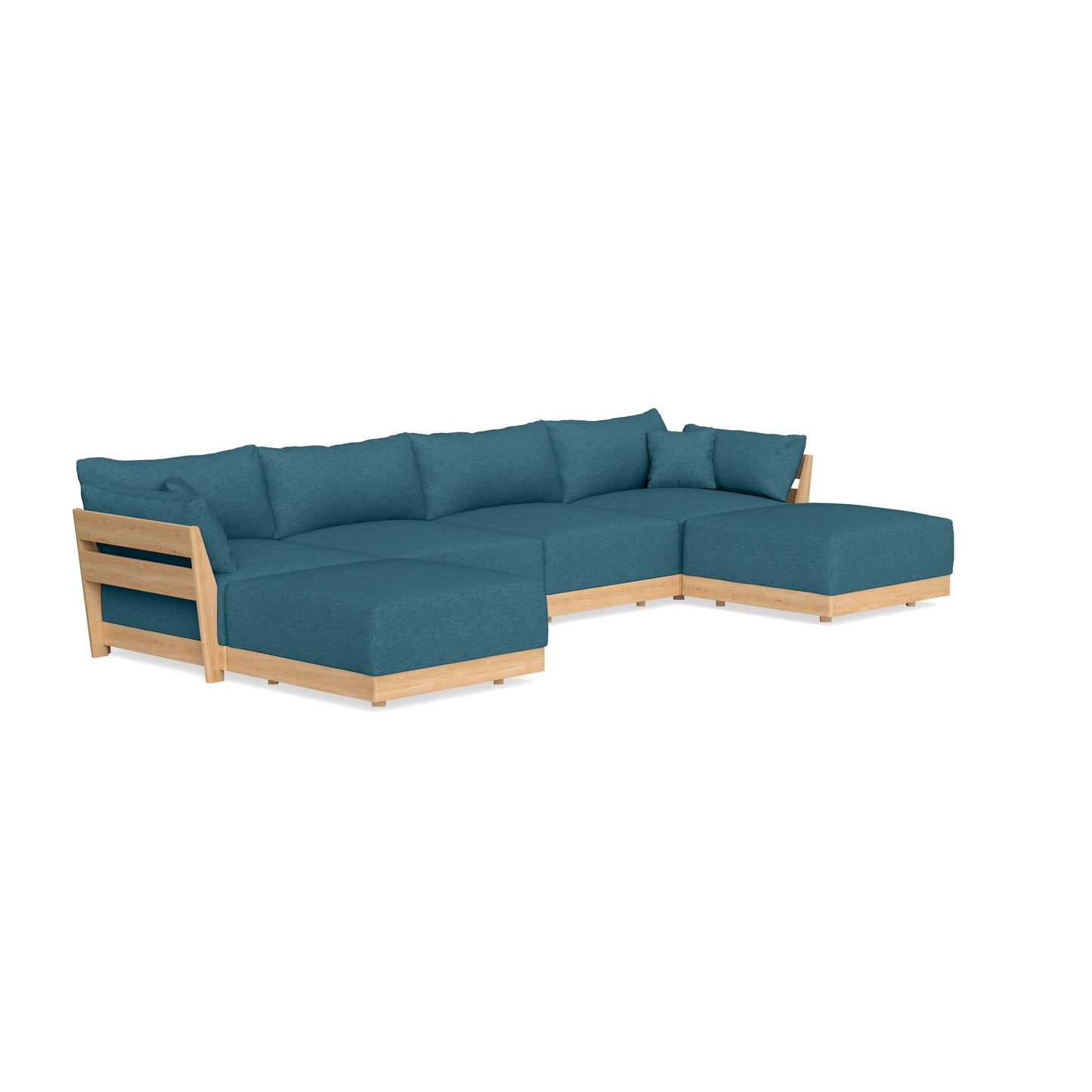 Slipcover Only - Modular Bondi 4-Seater U-Sectional in Aegean Blue