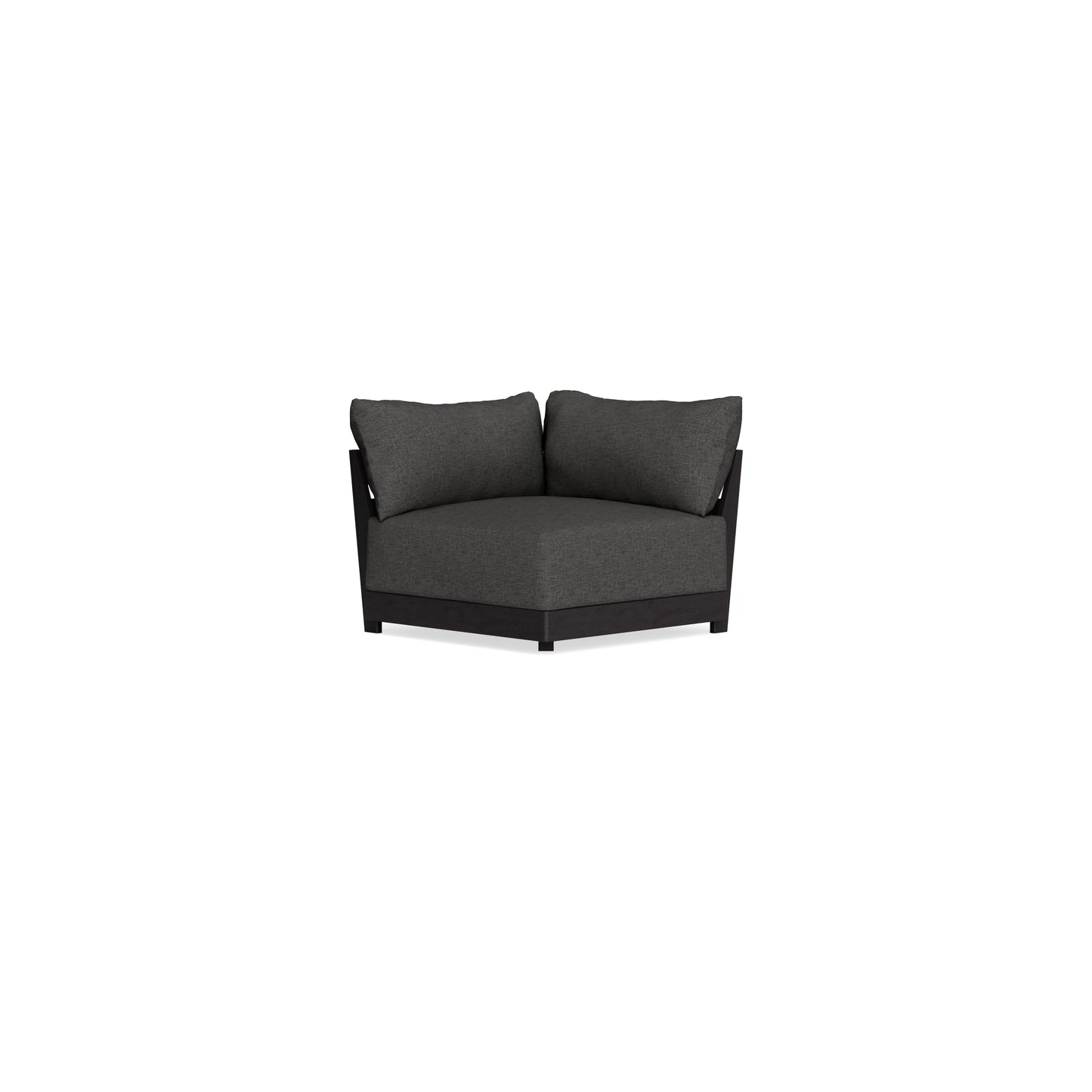 Modular Bondi Black Corner Chair in Graphite | Memory Foam Blend
