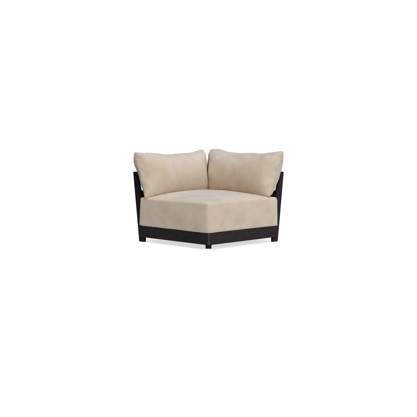 Modular Bondi Black Corner Chair in Oyster | Memory Foam Blend