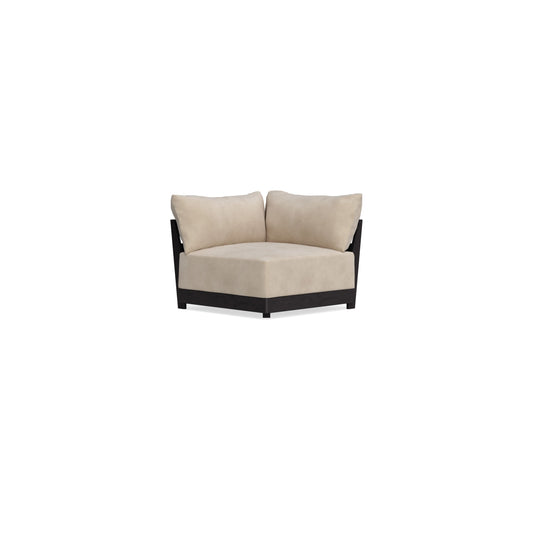 Modular Bondi Black Corner Chair in Oyster | Memory Foam Blend
