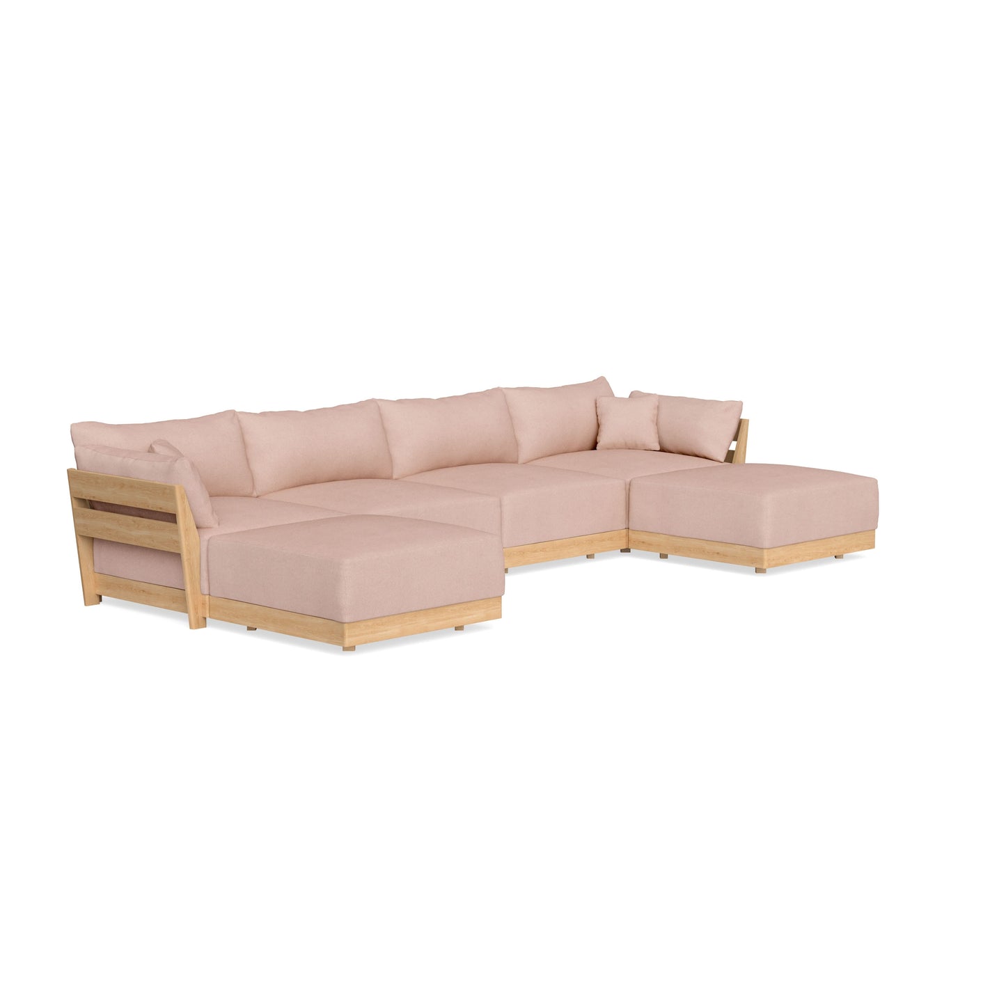 Slipcover Only - Modular Bondi 4-Seater U-Sectional in Rose Quartz