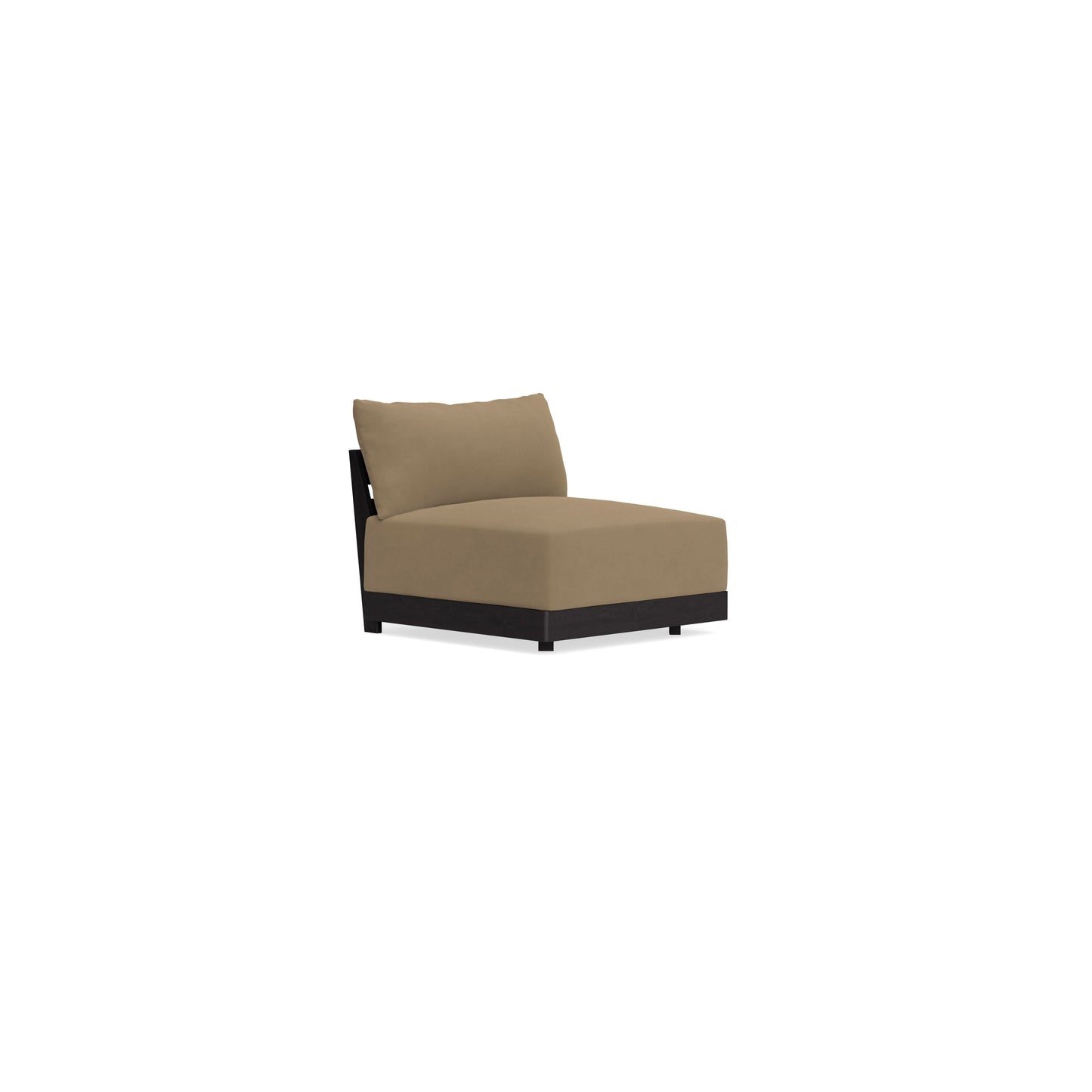 Modular Bondi Black Armless Chair in Macchiato | Memory Foam Blend
