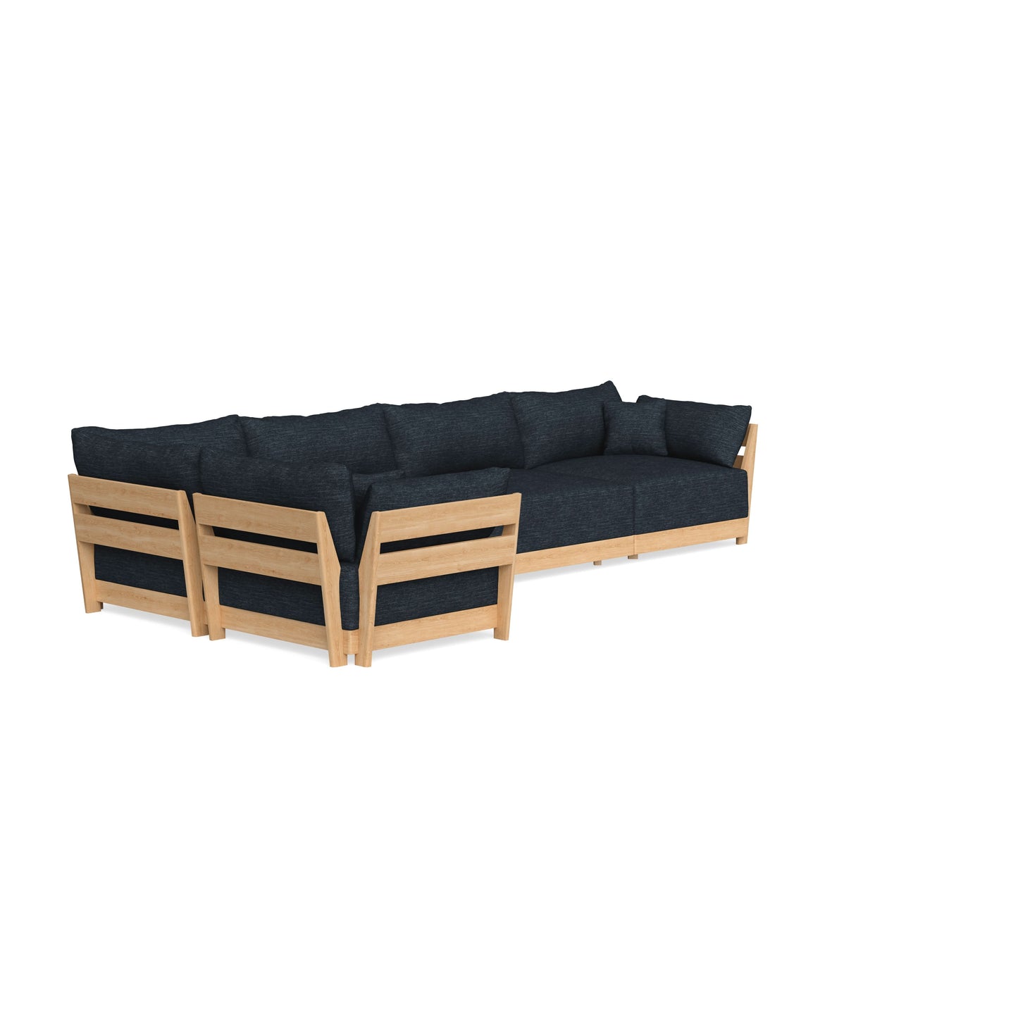 Slipcover Only - Modular Bondi 5-Seater L-Sectional in Baltic Blue