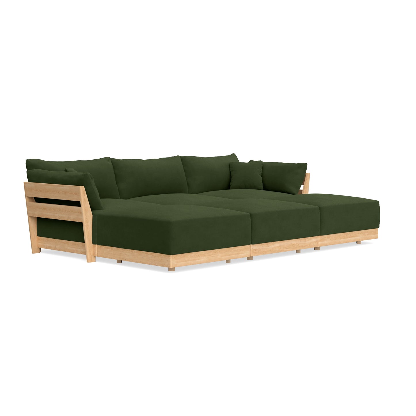 Slipcover Only - Modular Bondi 3-Seater Daybed Sofa Sectional in Tuscan Green