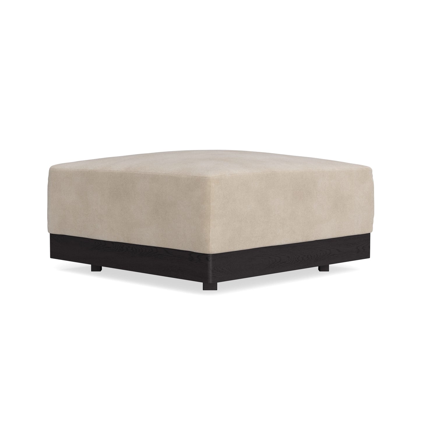 Modular Bondi Black Ottoman in Oyster | Classic Blend