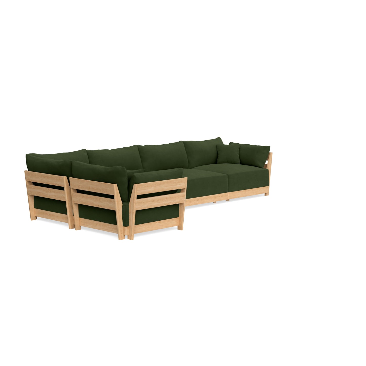 Slipcover Only - Modular Bondi 5-Seater L-Sectional in Tuscan Green