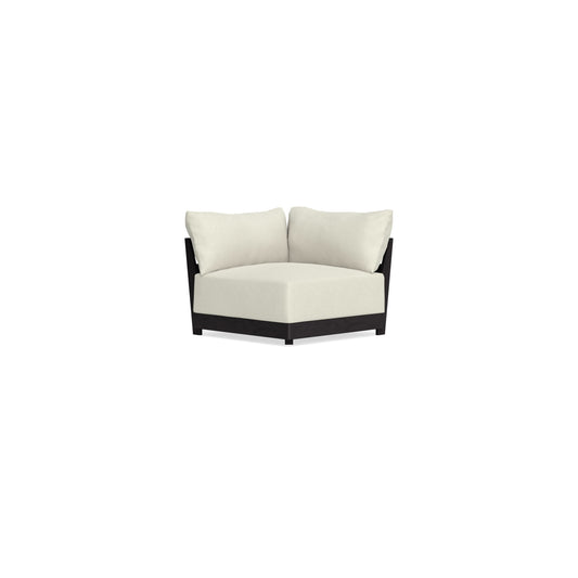 Modular Bondi Black Corner Chair in Eggshell | Memory Foam Blend