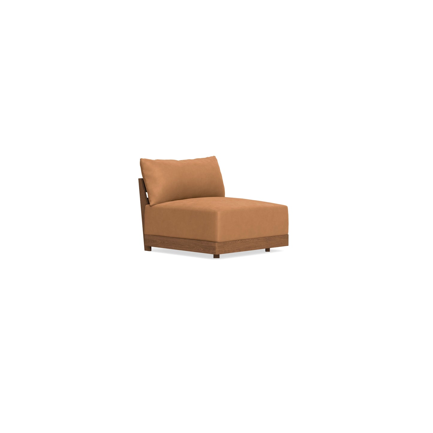 Modular Bondi Espresso Armless Chair in Cheddar | Memory Foam Blend