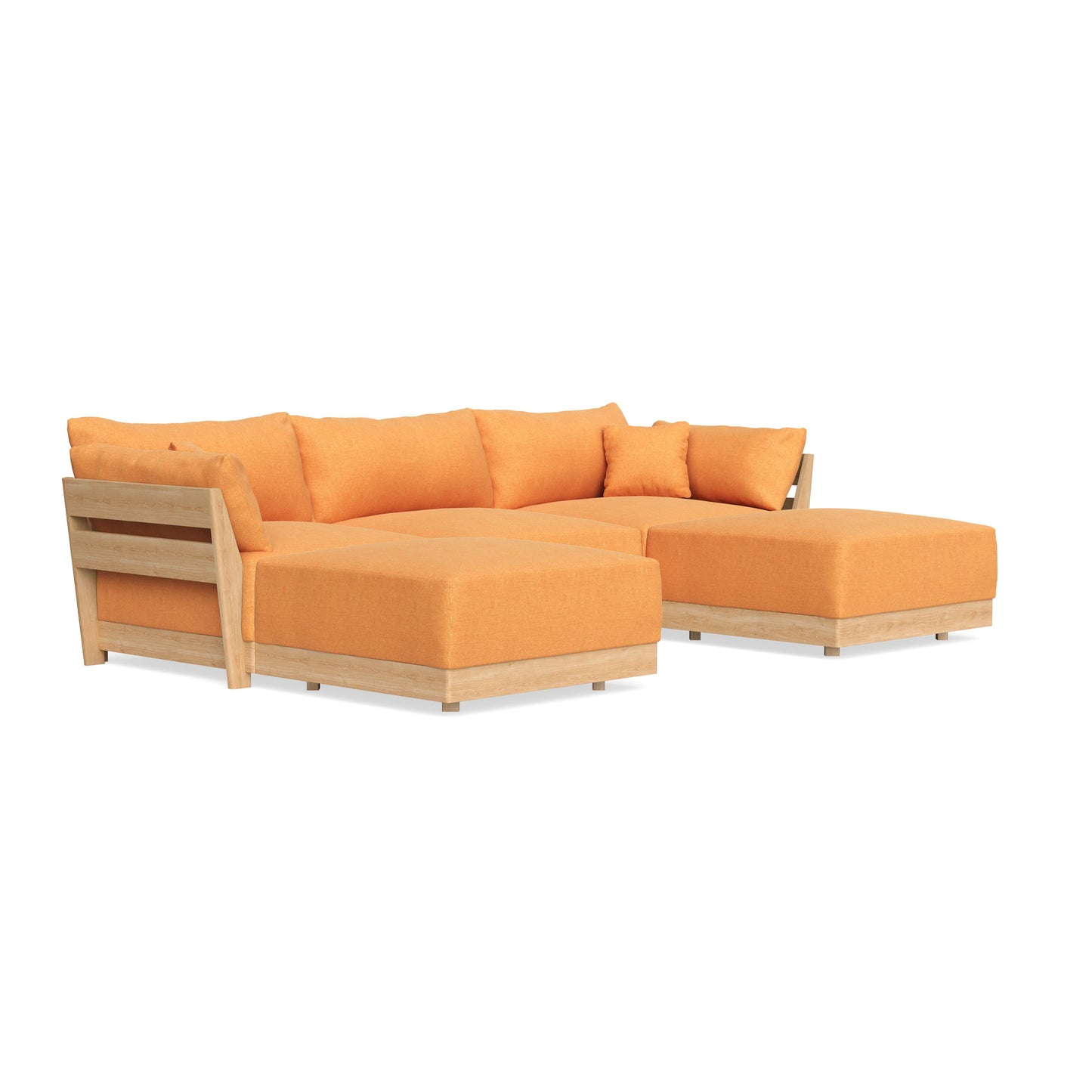 Slipcover Only - Modular Bondi 3-Seater U-Sectional in Tangerine