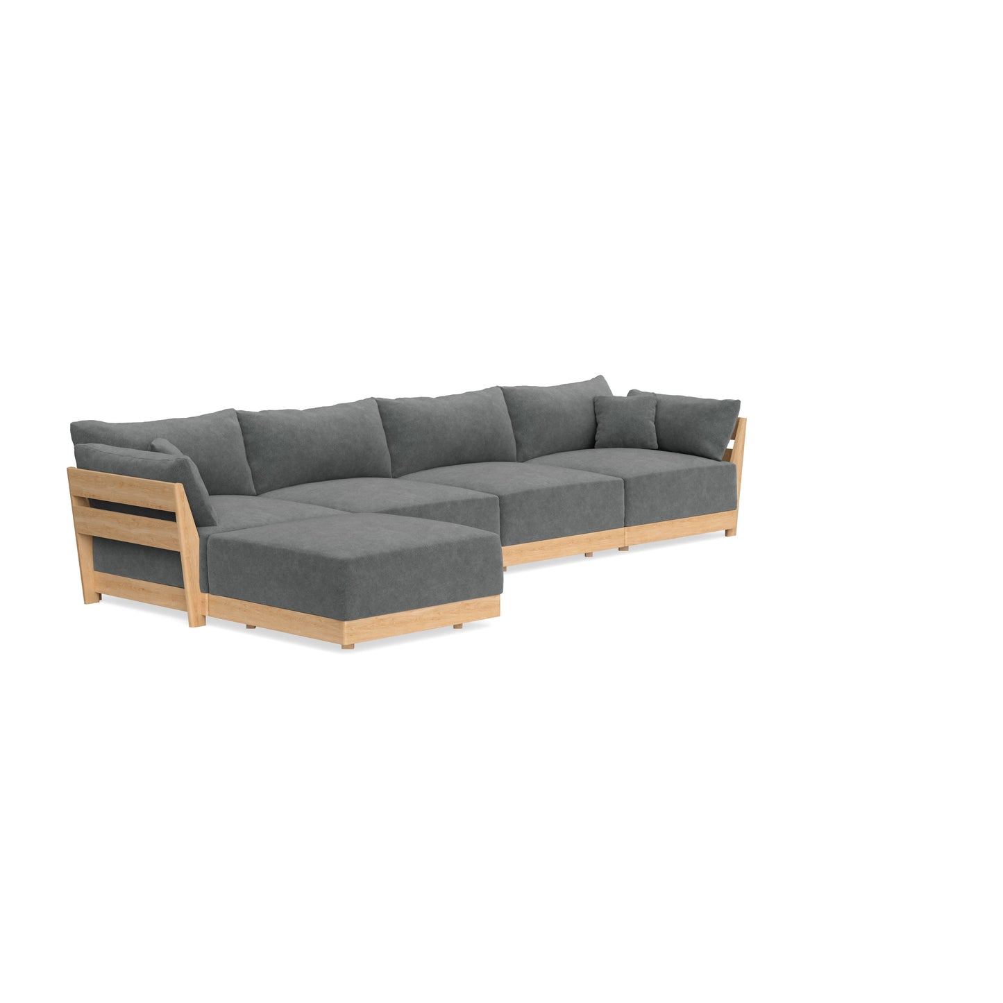 Slipcover Only - Modular Bondi 4-Seater Sectional in Chimney Gray
