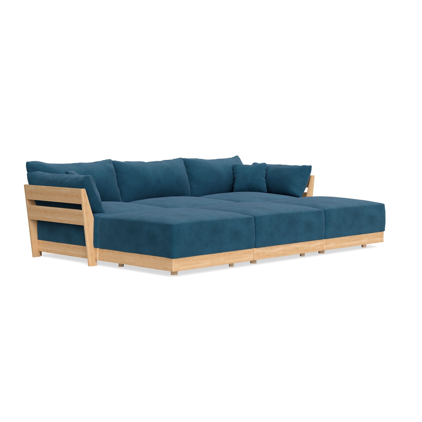 Slipcover Only - Modular Bondi 3-Seater Daybed Sofa Sectional in Commodore Blue