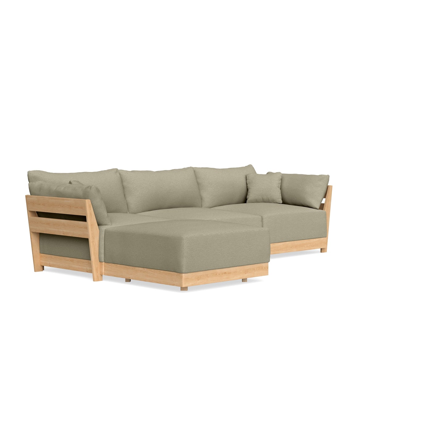 Modular Bondi Latte 3-Seater Sectional in Cappuccino | Memory Foam Blend