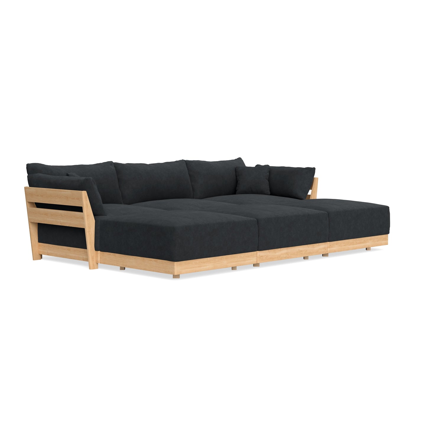 Slipcover Only - Modular Bondi 3-Seater Daybed Sofa Sectional in Coal