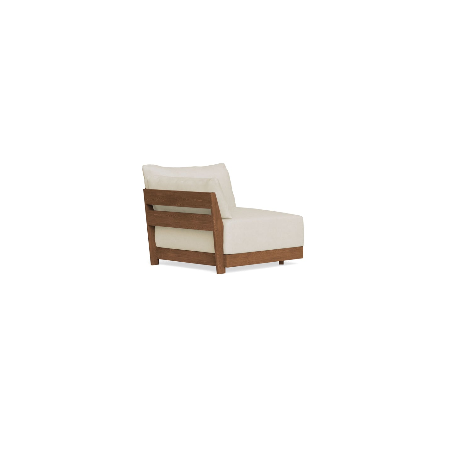 Modular Bondi Espresso End Chair in Mascarpone | Memory Foam Blend