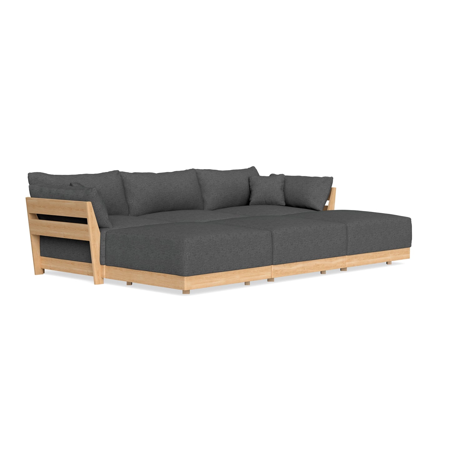 Slipcover Only - Modular Bondi 3-Seater Daybed Sofa Sectional in Pebble