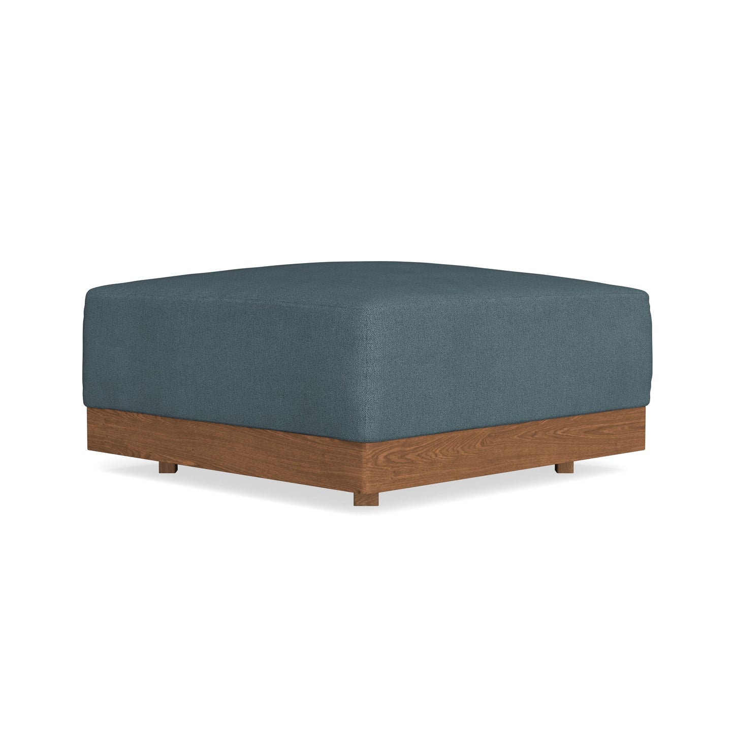 Modular Bondi Espresso Ottoman in Slate Blue | Memory Foam Blend