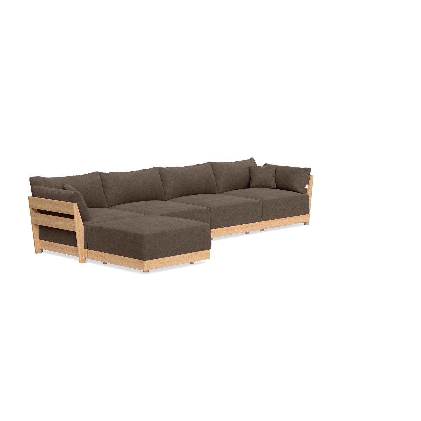 Slipcover Only - Modular Bondi 4-Seater Sectional in Chocolate