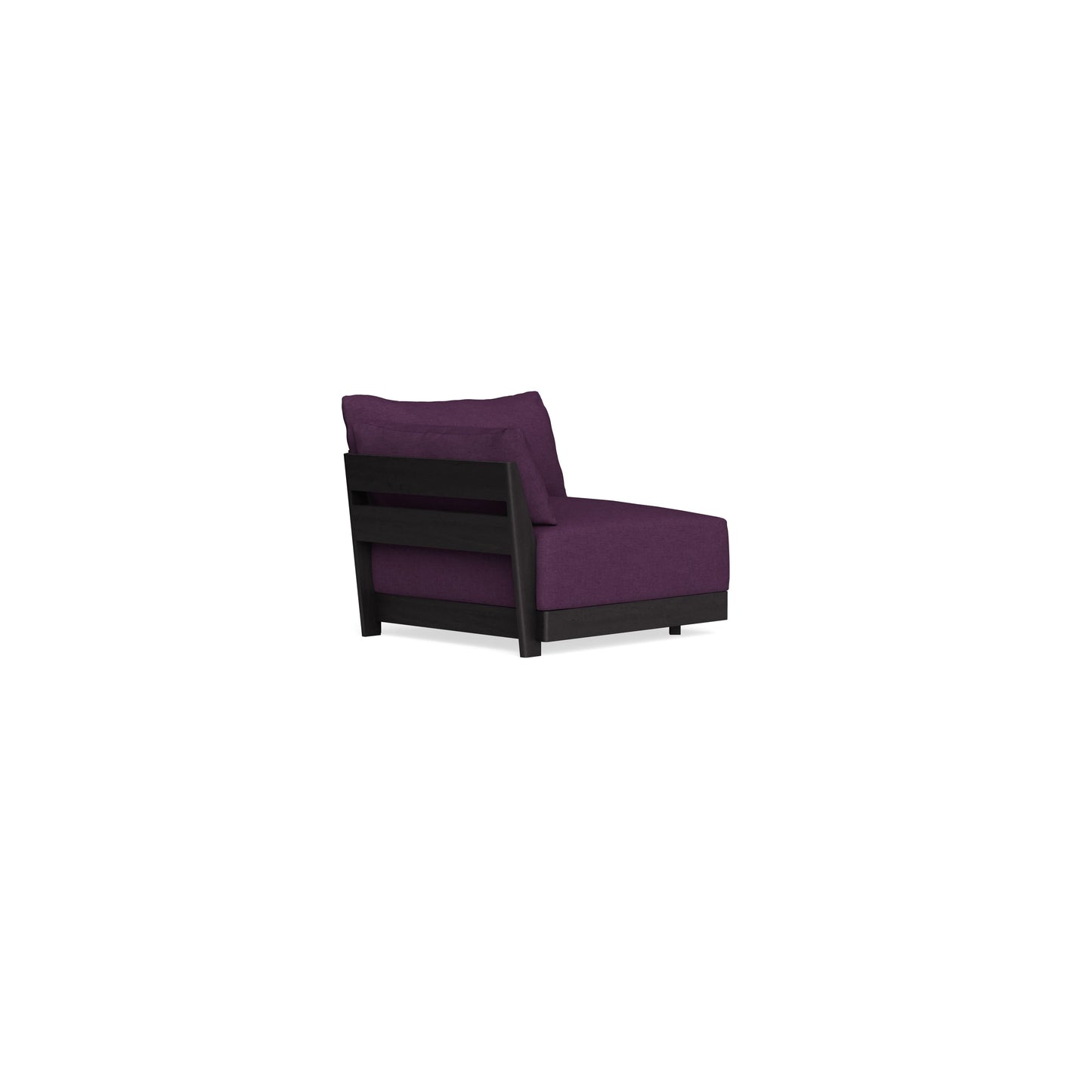 Modular Bondi Black End Chair in Aubergine | Memory Foam Blend