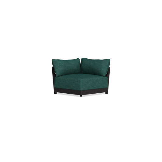 Modular Bondi Black Corner Chair in Forest Green | Memory Foam Blend