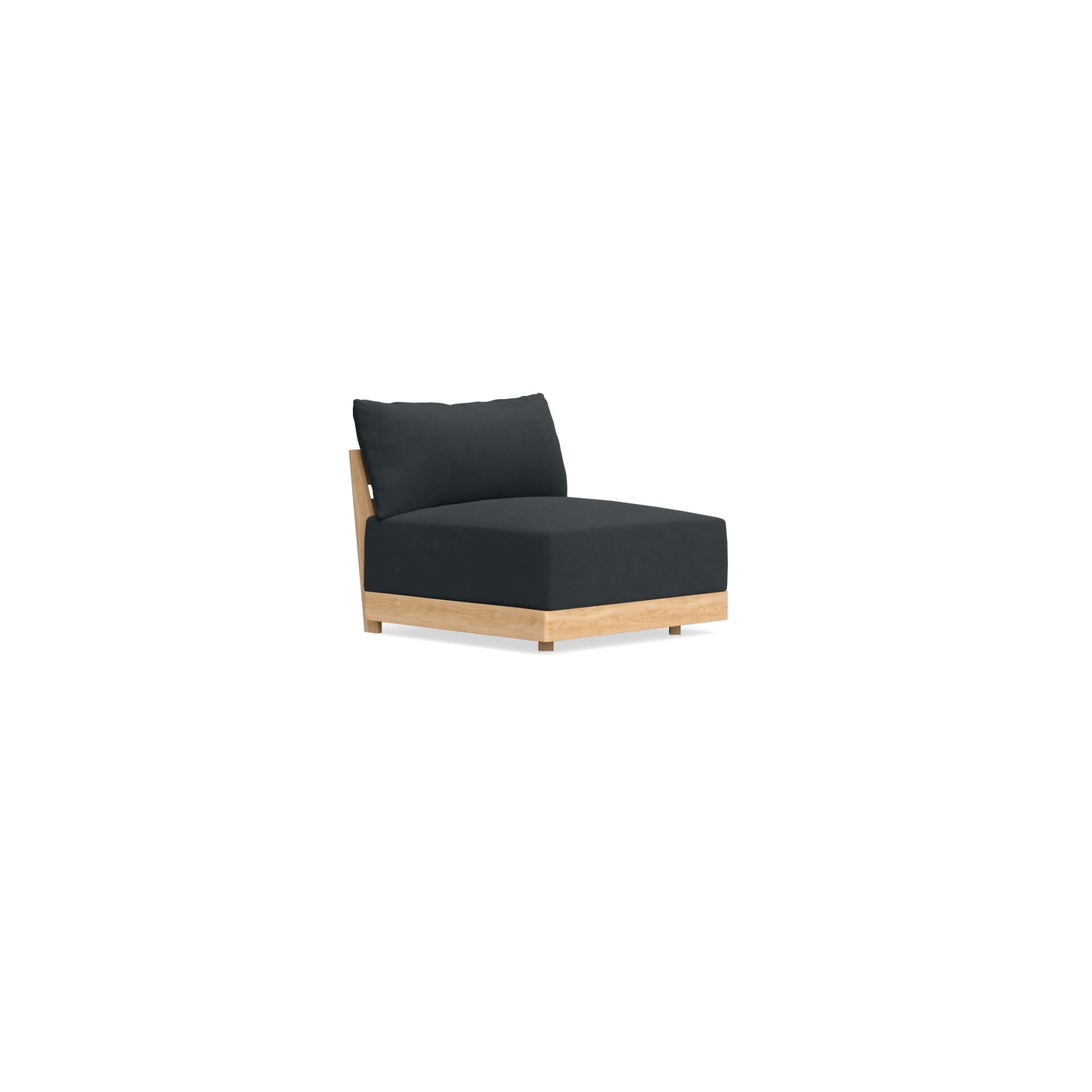 Modular Bondi Latte Armless Chair in Obsidian | Memory Foam Blend