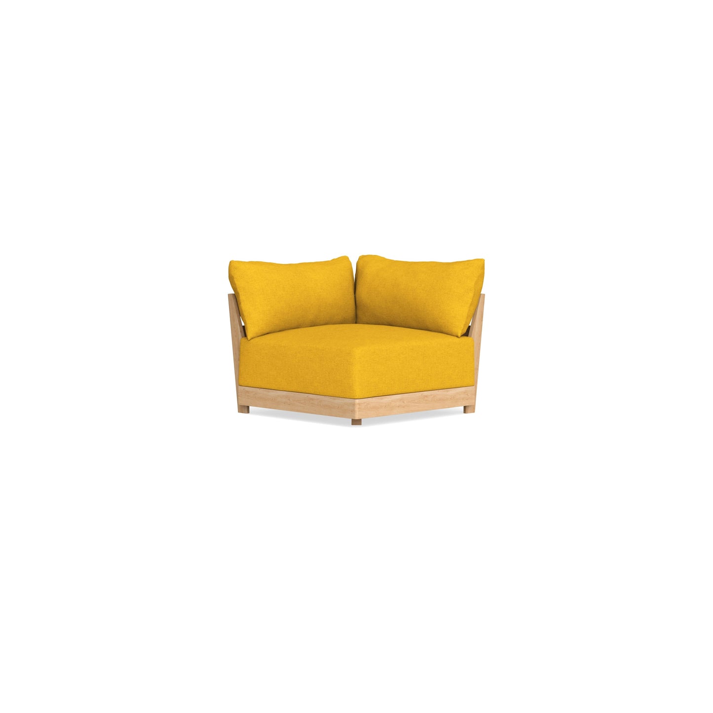 Modular Bondi Latte Corner Chair in Sunflower | Memory Foam Blend