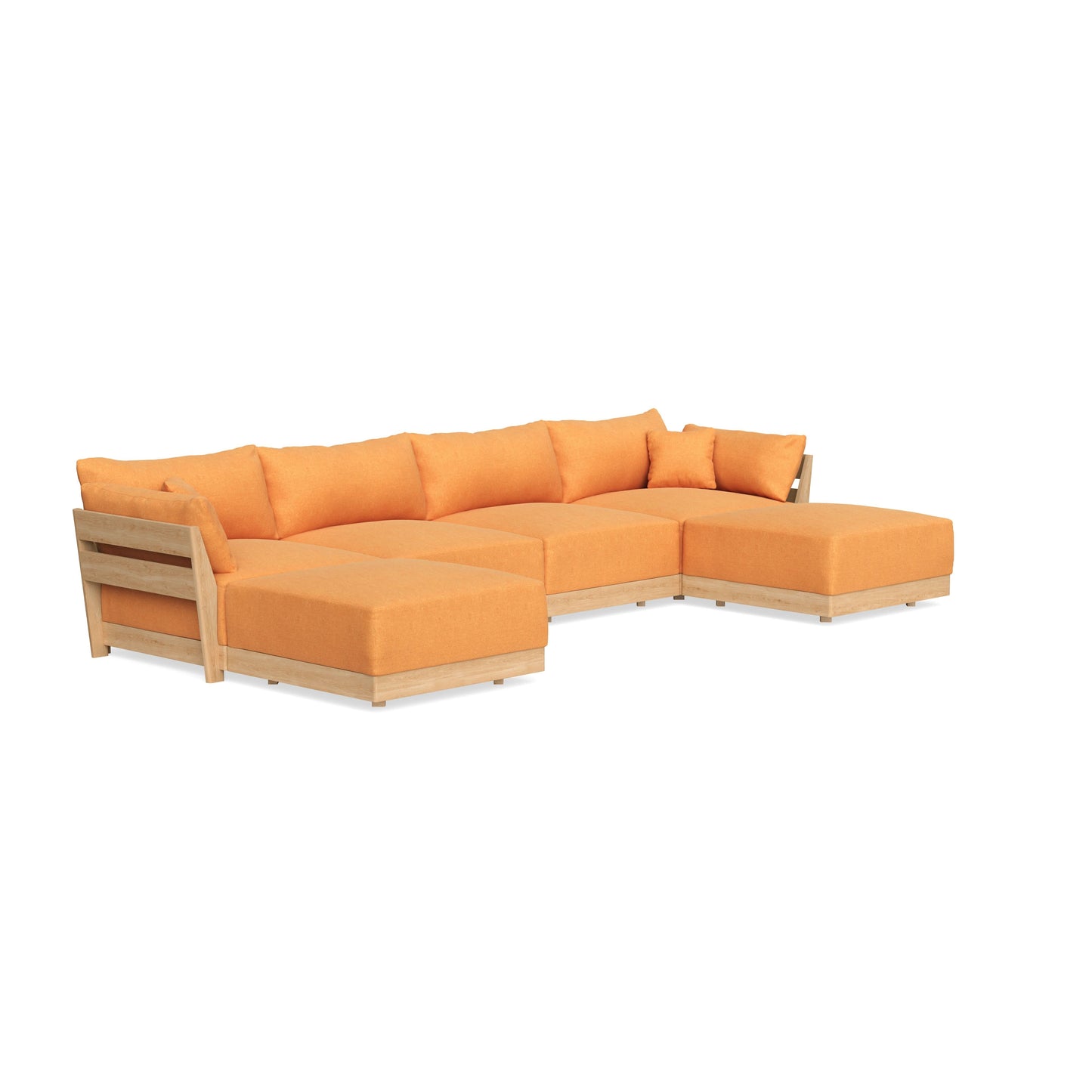 Slipcover Only - Modular Bondi 4-Seater U-Sectional in Tangerine