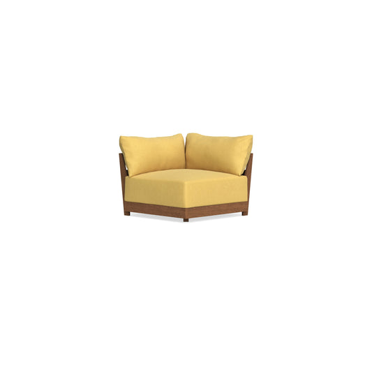 Modular Bondi Espresso Corner Chair in Goldenrod | Memory Foam Blend