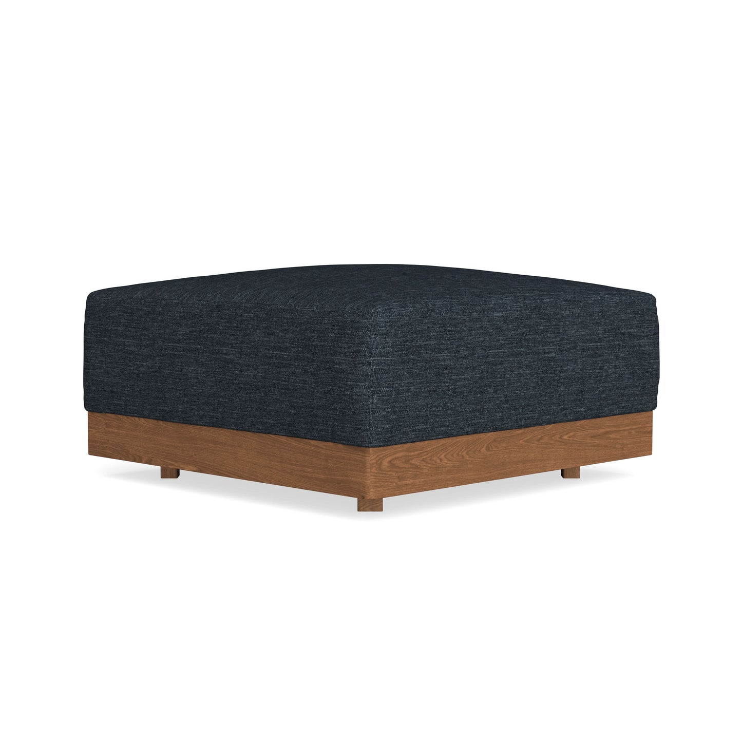 Modular Bondi Espresso Ottoman in Baltic Blue | Memory Foam Blend