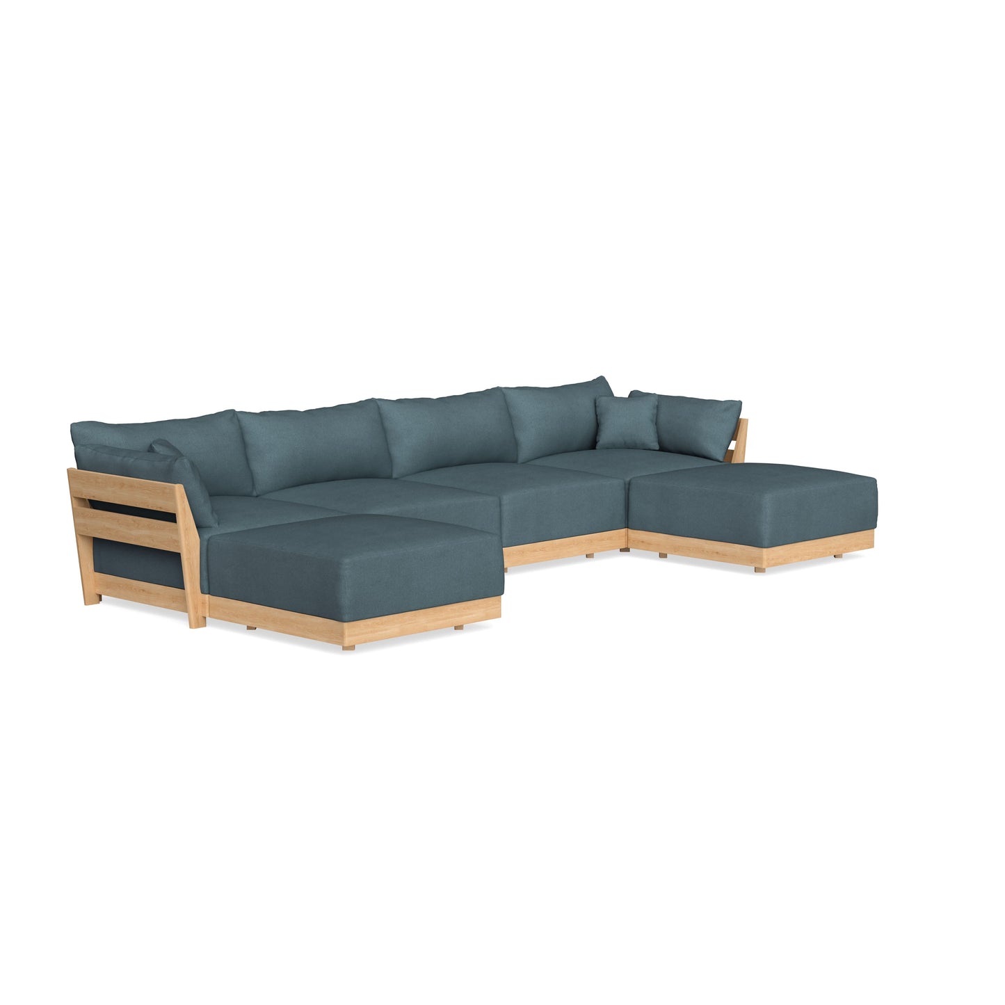 Slipcover Only - Modular Bondi 4-Seater U-Sectional in Slate Blue