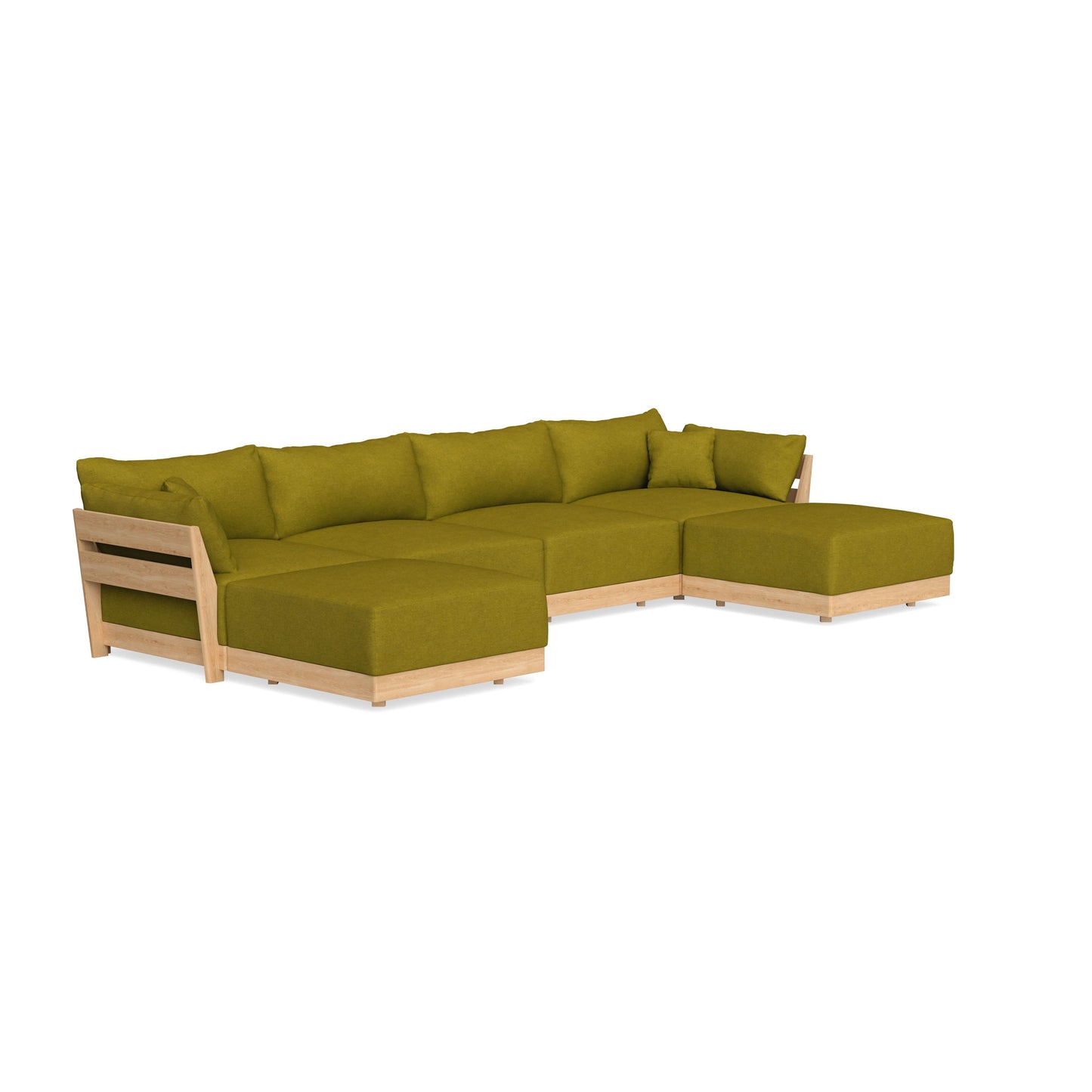 Slipcover Only - Modular Bondi 4-Seater U-Sectional in Olive Green