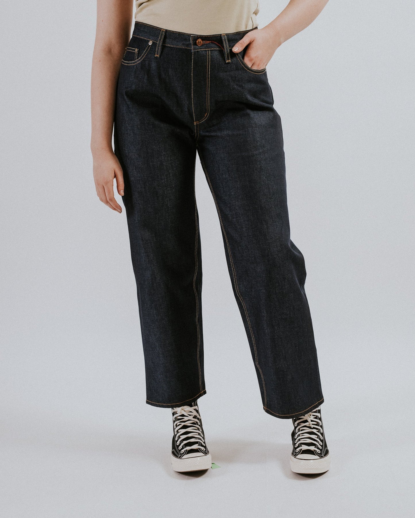 The Edith - Wide Crop - Indigo Denim.