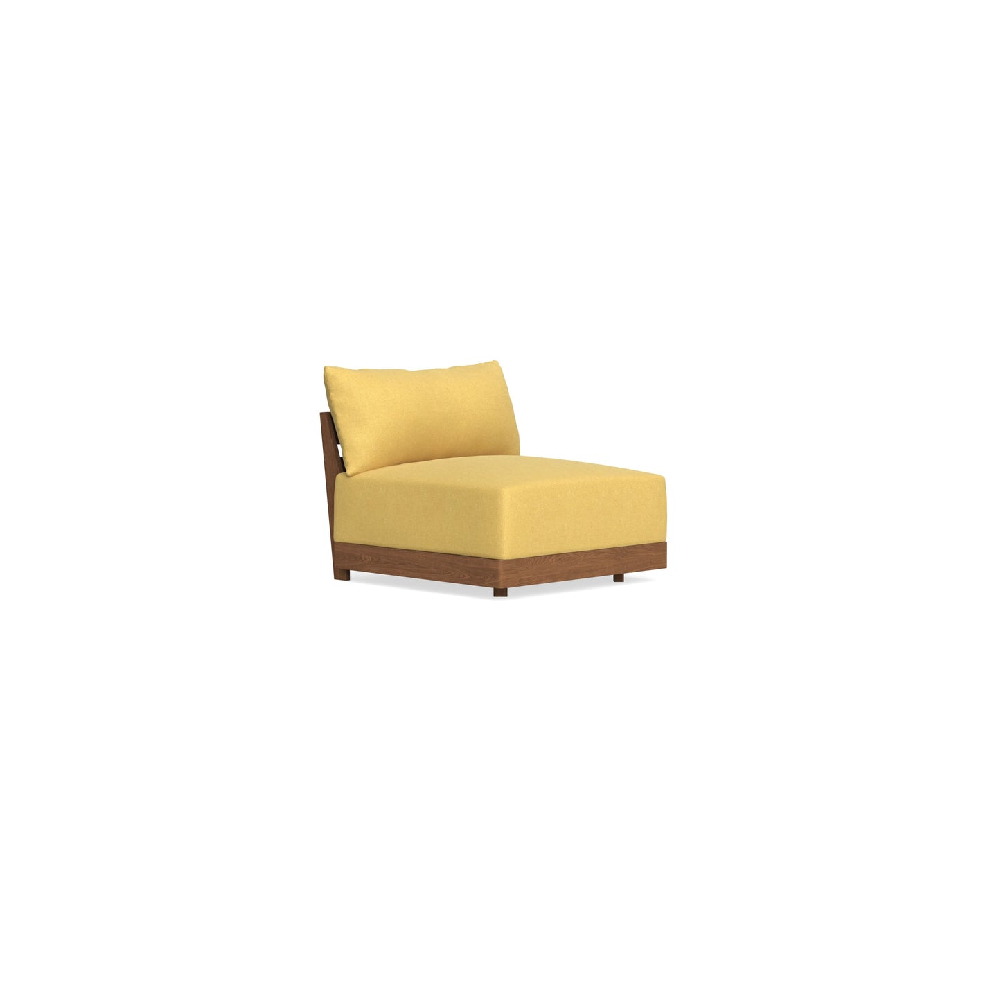 Modular Bondi Espresso Armless Chair in Goldenrod | Memory Foam Blend