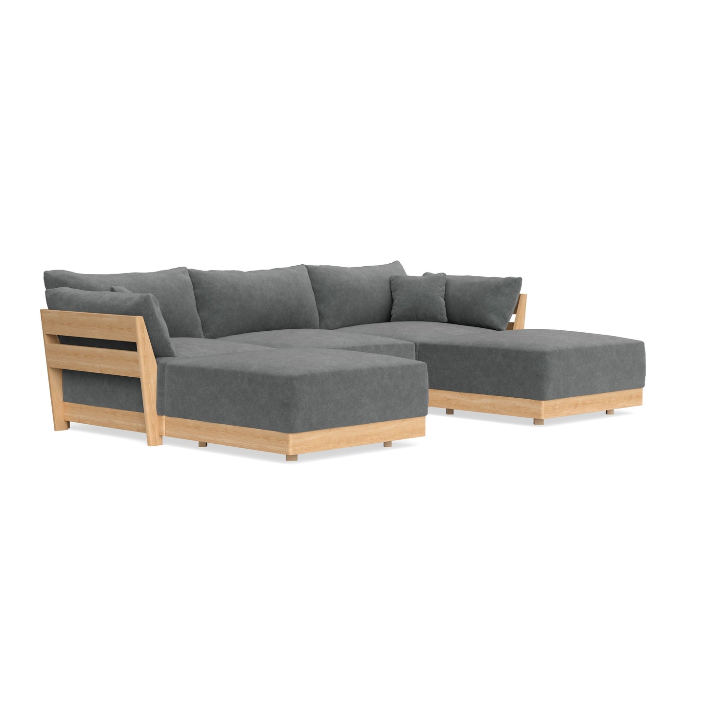 Slipcover Only - Modular Bondi 3-Seater U-Sectional in Chimney Gray