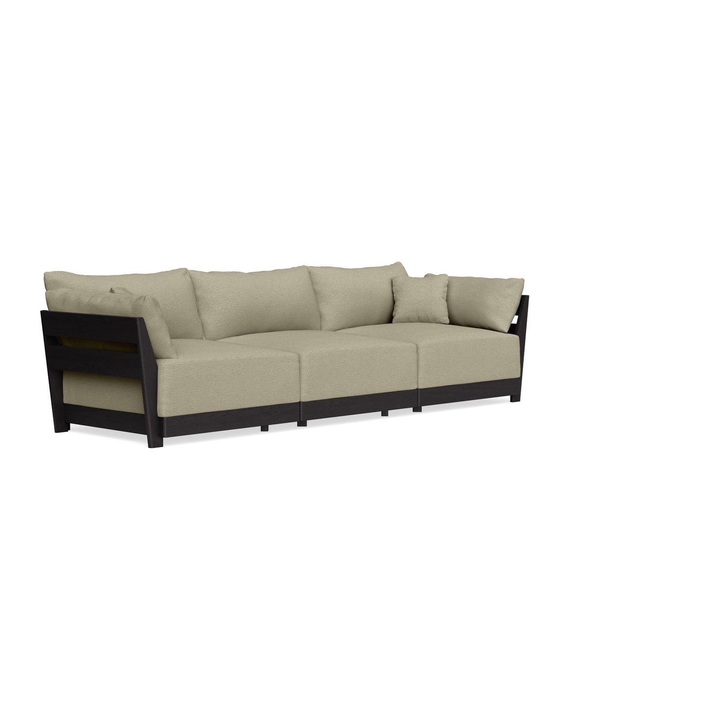 Modular Bondi Black 3-Seater Sofa in Cappuccino | Memory Foam Blend
